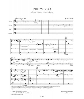 SŁAWIŃSKI, Adam - Intermezzo